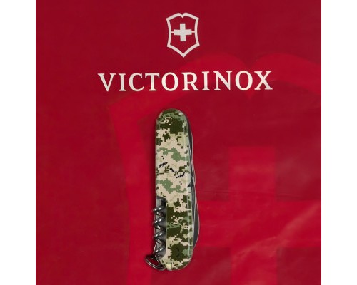 Ніж Victorinox Huntsman Army 91 мм Піксель + Лого (1.3713.3_W3941p)