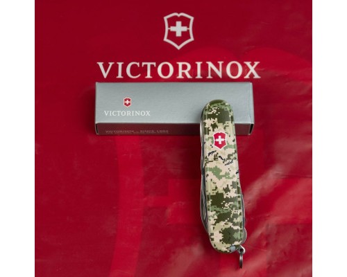 Ніж Victorinox Huntsman Army 91 мм Піксель + Лого (1.3713.3_W3941p)