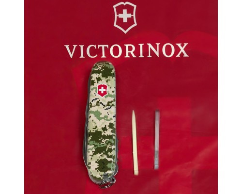 Ніж Victorinox Huntsman Army 91 мм Піксель + Лого (1.3713.3_W3941p)
