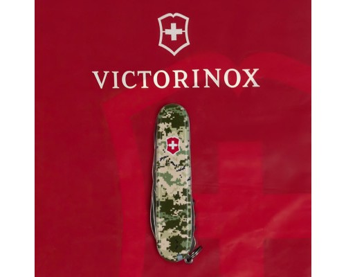 Ніж Victorinox Huntsman Army 91 мм Піксель + Лого (1.3713.3_W3941p)