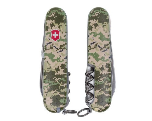 Ніж Victorinox Huntsman Army 91 мм Піксель + Лого (1.3713.3_W3941p)