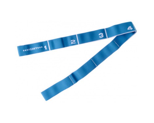 Еспандер LiveUp Resistance Band Heavy з петлями блакитний LS3660-H (6951376108682)