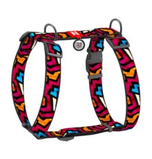 Шлея для собак WAUDOG Nylon анатомічна H-подібна з QR-паспортом 