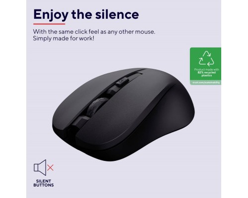 Мишка Trust Mydo Silent Wireless Black (25084)