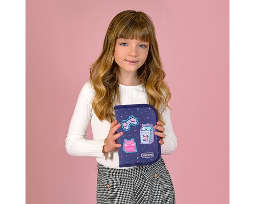 Пенал Kite Pixel Love K24-622-5, 1 відділення, 2 відвороти (K24-622-5)