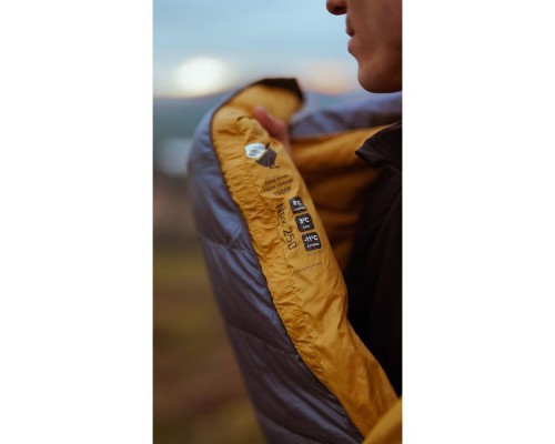 Спальний мішок Turbat Nox пуховий 250 grey/cheddar orange 195 см (012.005.0395)