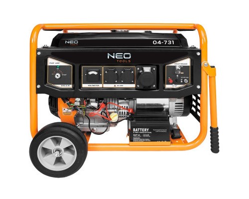 Генератор Neo Tools 230V, 1 фаза, 6/6.5kW, електростарт, AVR (04-731)