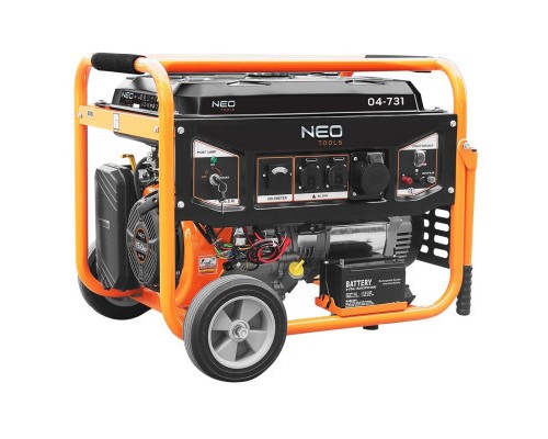 Генератор Neo Tools 230V, 1 фаза, 6/6.5kW, електростарт, AVR (04-731)