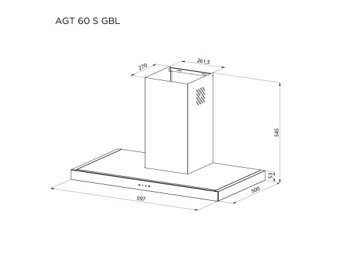 Витяжка кухонна Pyramida AGT 60 S GBL