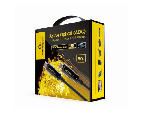 Кабель мультимедійний HDMI to HDMI 50.0m V.2.0 4K 60Hz AOC Cablexpert (CCBP-HDMI-AOC-50M-02) Кабель мультимедійний HDMI to HDMI 50.0m V.2.0 4K 60Hz AOC Cablexpert (CCBP-HDMI-AOC-50M-02)