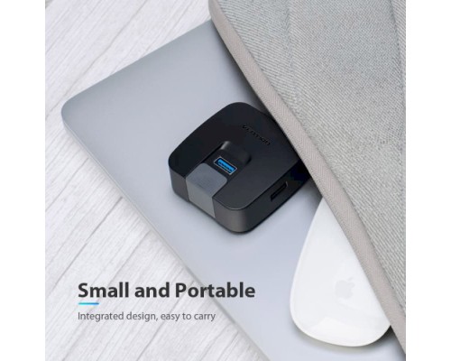 Концентратор Vention USB 3.0 to 4хUSB 3.0 Black 1.0m (CHBBF)