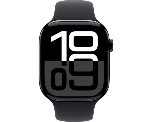 Смарт-годинник Apple Watch Series 10 GPS 46mm Jet Black Aluminium Case with Black Sport Band - M/L (MWWQ3QH/A)