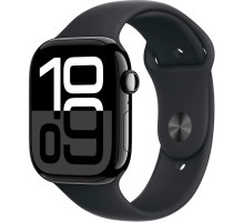 Смарт-годинник Apple Watch Series 10 GPS 46mm Jet Black Aluminium Case with Black Sport Band - M/L (MWWQ3QH/A)