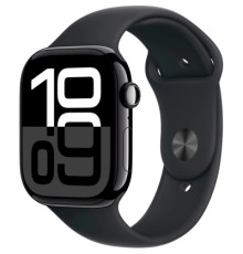 Смарт-годинник Apple Watch Series 10 GPS 46mm Jet Black Aluminium Case with Black Sport Band - M/L (MWWQ3QH/A)