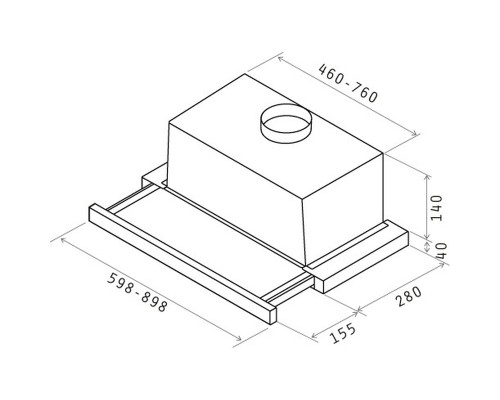 Витяжка кухонна Elica TT14 STD GRIX/A/60