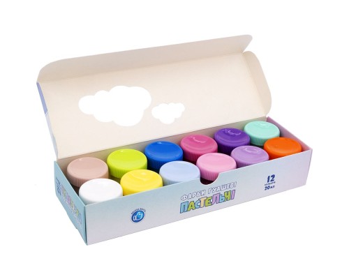 Гуашеві фарби Школярик Пастельні 12 кольорів (301118001-UA)