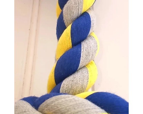 Іграшка для собак Nunbell Мотузкова бавовняна Два вузли Середня 25 см (YM0177)