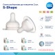 Соска Canpol babies силіконова до пляшечки S-Shape XL (змішана) 2 шт (59/894)