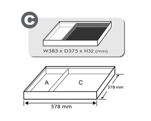 Ключ Toptul накидний 6-32мм (кут 75 °) 12шт. (У ложементі, тип C) (GVC1202)