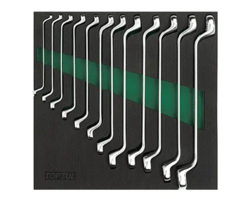 Ключ Toptul накидний 6-32мм (кут 75 °) 12шт. (У ложементі, тип C) (GVC1202)