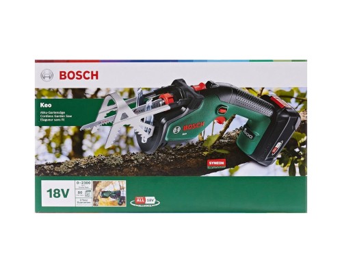 Шабельна пила Bosch KEO 18V, 2Ah, 80мм, ход 20мм (0.600.861.A00)