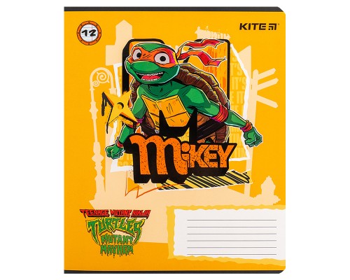 Зошит Kite Ninja Turtles, 12 аркушів, лінія (NT24-234)