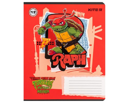 Зошит Kite Ninja Turtles, 12 аркушів, лінія (NT24-234)