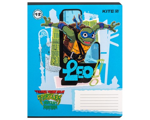 Зошит Kite Ninja Turtles, 12 аркушів, лінія (NT24-234)