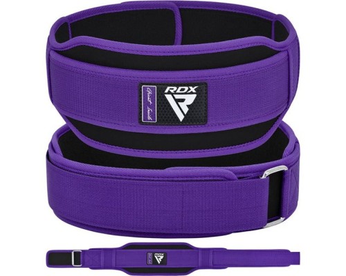 Атлетичний пояс RDX RX5 Double Belt неопреновий Purpel S (WBD-RX5PR-S)