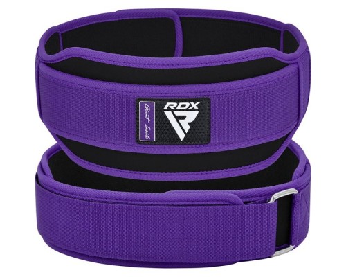 Атлетичний пояс RDX RX5 Double Belt неопреновий Purpel S (WBD-RX5PR-S)