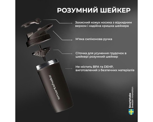 Шейкер спортивний SmartShake Reforce Stainless Steel 30oz/900ml Deep Rose (11153201)