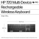 Клавіатура HP 720 Multi-Device Rechargeable Wireless/Bluetooth UA Black (9T5B1AA)