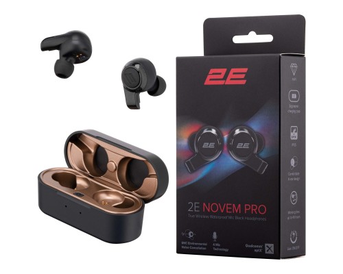 Навушники 2E Novem Pro True Wireless Waterproof Mic Black (2E-EBTWNPBK)