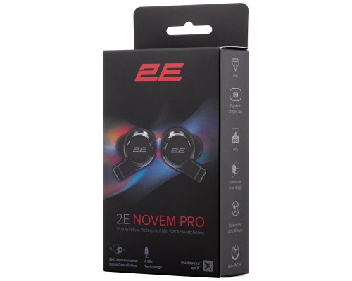 Навушники 2E Novem Pro True Wireless Waterproof Mic Black (2E-EBTWNPBK)