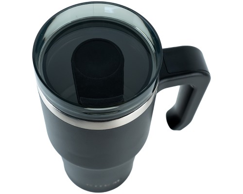 Термокружка Kite з ручкою 600 мл чорна (K24-1207-1)