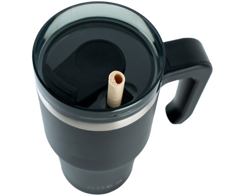 Термокружка Kite з ручкою 600 мл чорна (K24-1207-1)