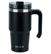 Термокружка Kite з ручкою 600 мл чорна (K24-1207-1)