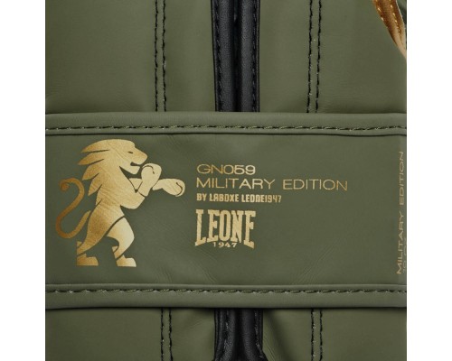 Боксерські рукавички Leone GN059G Military Edition Green 12 унцій (GN059G_Green_12oz)