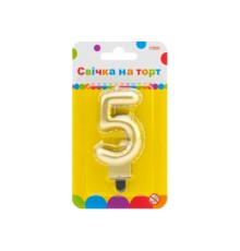 Свічка Maxi золотиста двостороння 