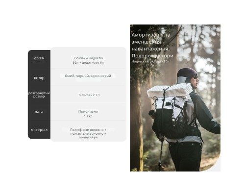 Рюкзак туристичний Naturehike CNK2300016, 30+5 л, коричневий (6976507661133)