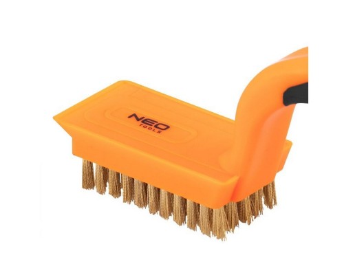 Щітка по металу Neo Tools 5х11 рядів, прямий дріт 0.3мм, 180мм, двокомпонентне руків'я (39-031)