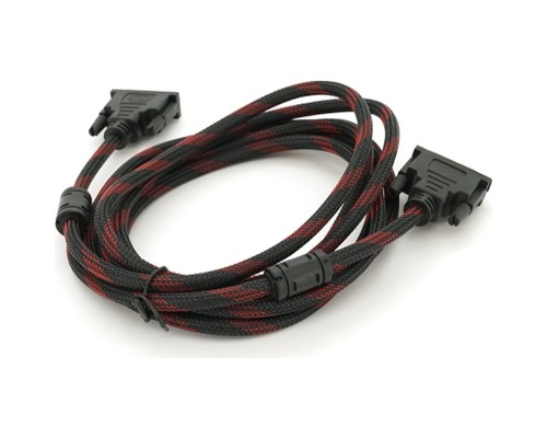 Кабель мультимедійний DVI M to DVI M 3.0m 24+1pin black/red Merlion (YT-DVI(M)/(M)NY/RD-3.0m)