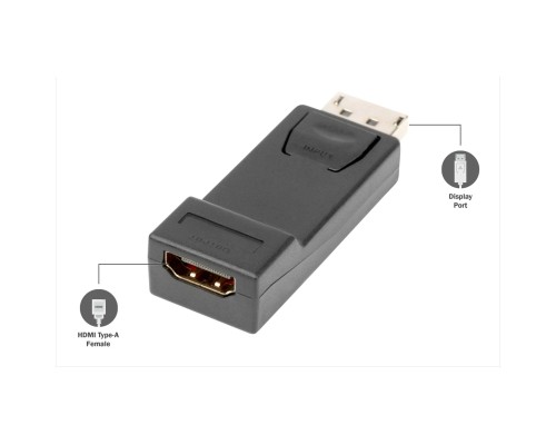 Перехідник DisplayPort M to HDMI F V1.1 Full HD Digitus (AK-340602-000-S)