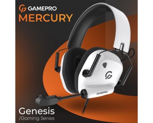 Навушники GamePro Genesis Mercury USB White (HS120W)