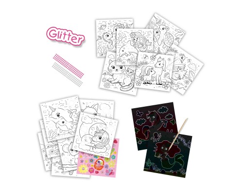 Набір для творчості Ses Creative Книжка-розмальовка 3-в-1 - Чарівний світ (00117S)