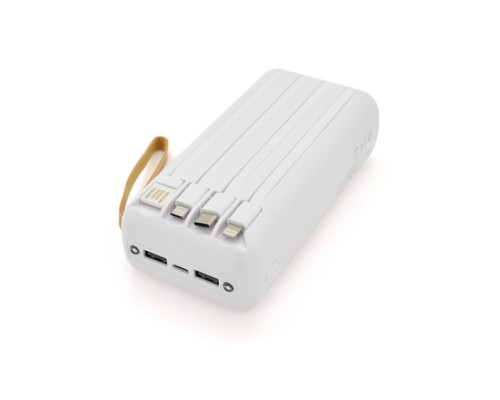 Батарея універсальна ACL 30000mAh, SOLAR, Type-C/Lighting/Micro/USB, White (PW-61)