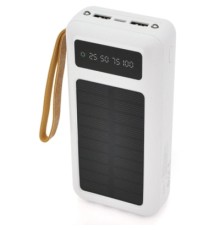 Батарея універсальна ACL 30000mAh, SOLAR, Type-C/Lighting/Micro/USB, White (PW-61)