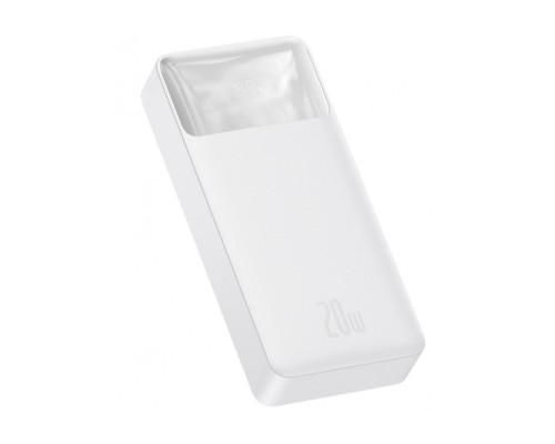 Батарея універсальна Baseus Bipow 20000mAh, Input(microUSB,Type-C), Output(2хUSB,Type-C), White (PPBD20K)