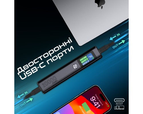 Батарея універсальна Promate 20000mAh 130W (titan-130)