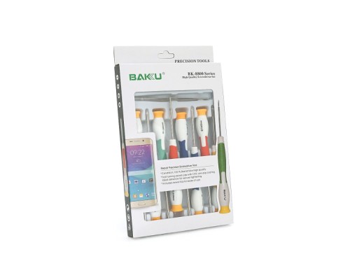 Набір інструментів Bakku BK-8800 8 отверток, пинцет изогнутый и прямой, Blister-box (BK-8800)